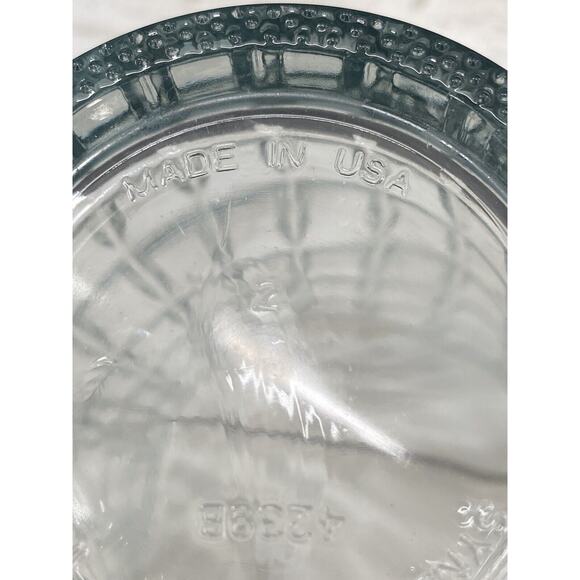 Vintage Syndicate MCM TARTAN Clear Heavy Pressed Glass 9" Cut Flower Vase USA - Picture 9 of 12